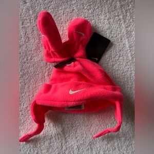 NEW Nike Infant Pink Fleece Hat and mittens